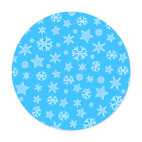 Виниловая наклейка, круг (15 х 15 см) Морозное небо