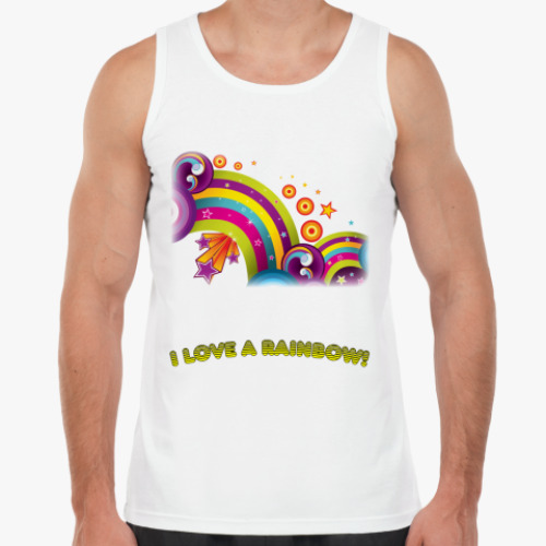 Майка с принтом Люблю радугу