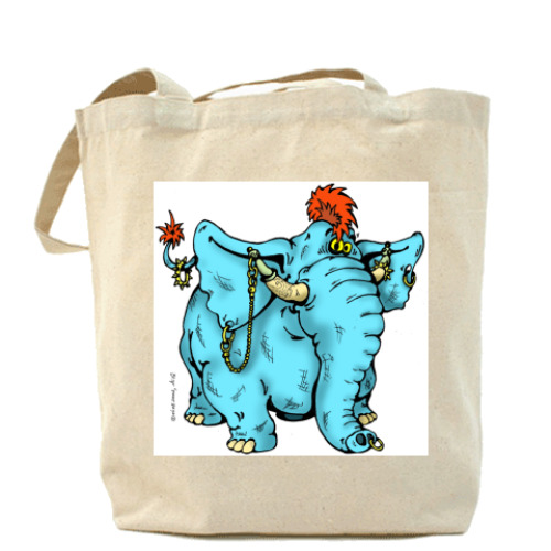 Сумка шоппер с принтом Слон