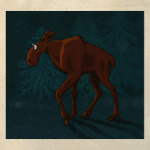 Забавный лось