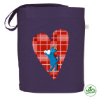 Средневековый кот на клетчатом сердце