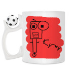 Кружка с футбольным мячиком