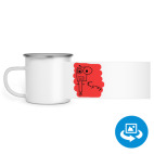 Кружка металлическая белая (круговая запечатка)