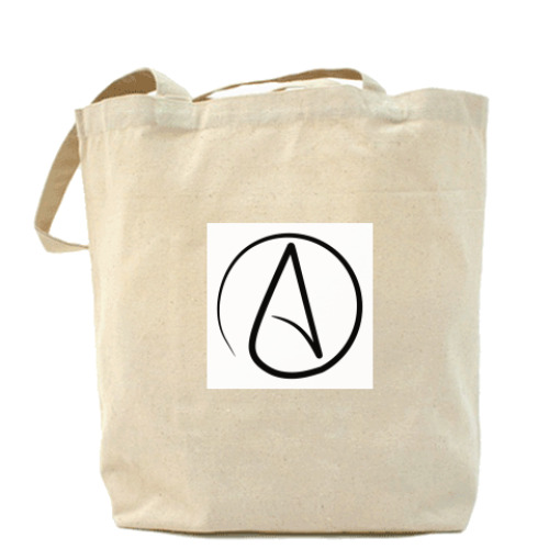 Сумка шоппер с принтом 'Атеизм'