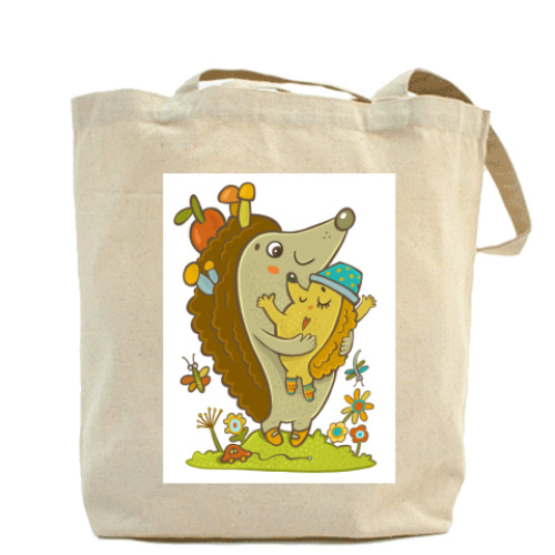 Сумка шоппер Ежики