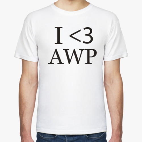 Футболка Я люблю AWP (CS)
