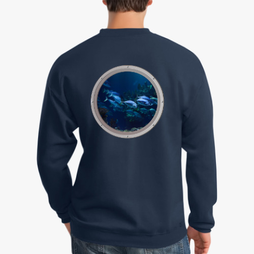 Свитшот с принтом Вид из иллюминатора подводной