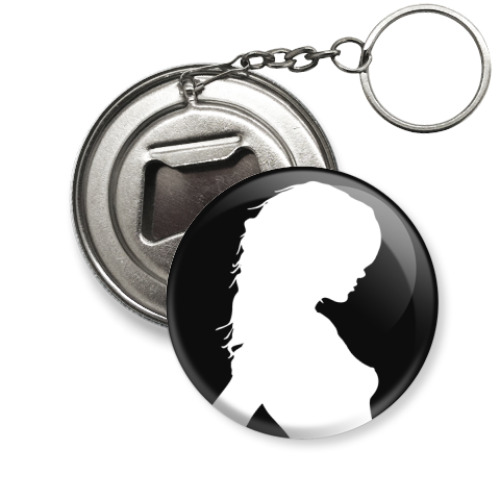 Брелок-открывашка с принтом Силуэт