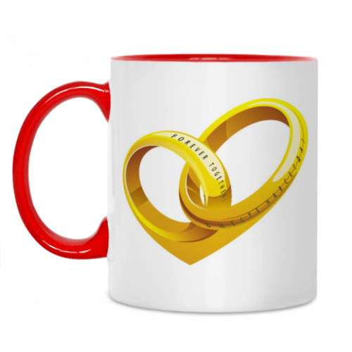 Кружка с принтом 'Вместе навсегда'