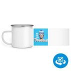 Кружка металлическая белая (круговая запечатка)