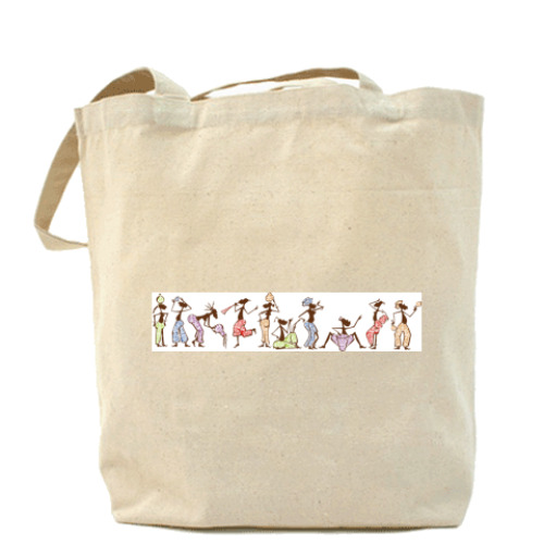 Сумка шоппер человечки