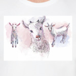 Акварельная козочка