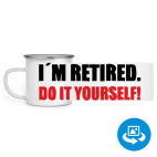 Кружка металлическая белая (круговая запечатка)