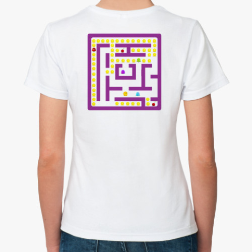 Классическая футболка с принтом Pacman