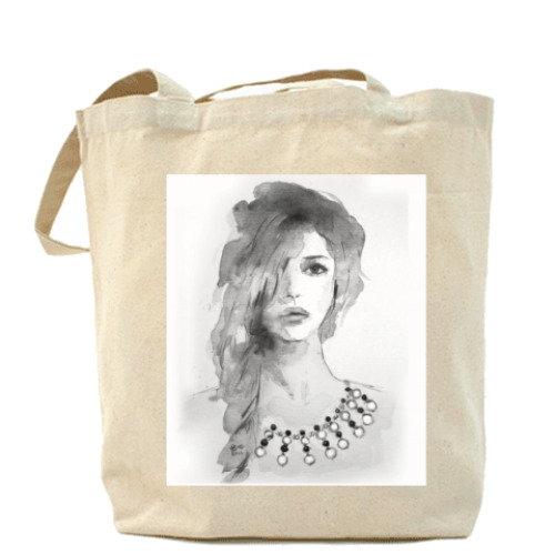 Сумка шоппер Девушка в колье