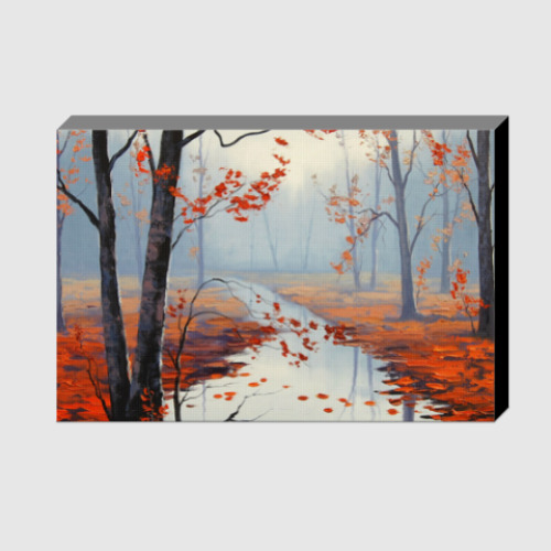 Холст с принтом 'Осенний ручей'