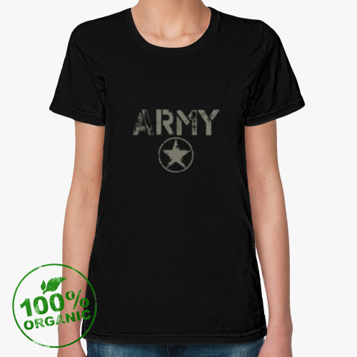 Женская футболка из органик-хлопка Army милитари стиль
