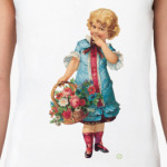 Девочка с корзиной цветов