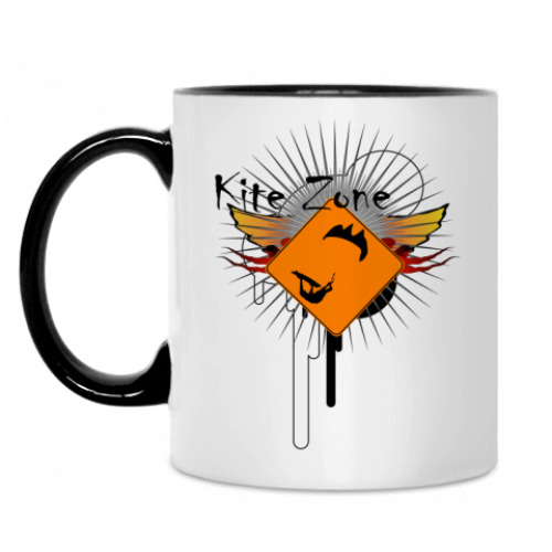 Кружка с принтом Кайт зона