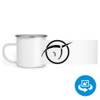 Кружка металлическая белая (круговая запечатка)