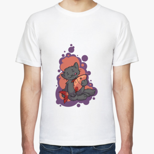 Футболка с принтом Кошачья Нежность