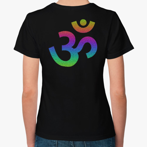 Женская футболка Надпись All life is yoga и Om