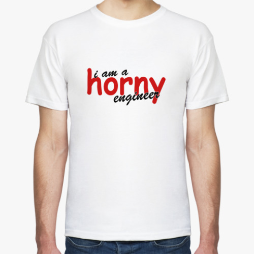 Футболка 'horny engineer'