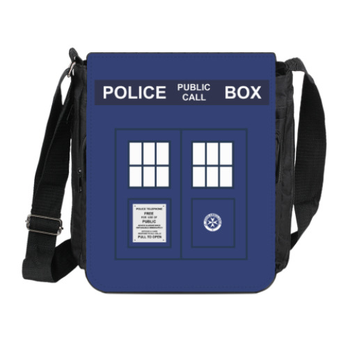 Сумка на плечо (мини-планшет) с принтом TARDIS