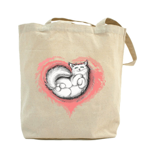 Сумка шоппер с принтом Внутренний кот