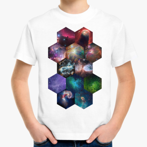 Детская футболка Космический гексагон