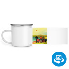 Кружка металлическая белая (круговая запечатка)