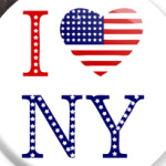 I Love NY -американский флаг