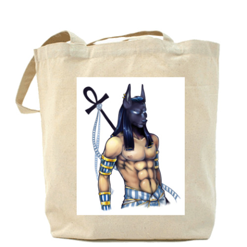 Сумка шоппер с принтом 'Анубис'