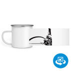 Кружка металлическая белая (круговая запечатка)