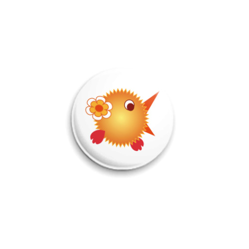 Значок 25мм с принтом Цыпочка