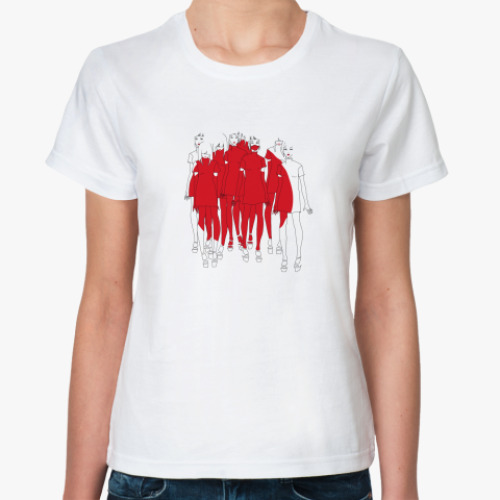 Классическая футболка с принтом i love japan