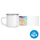 Кружка металлическая белая (круговая запечатка)