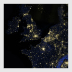 Огни Лондона из космоса