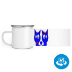 Кружка металлическая белая (круговая запечатка)