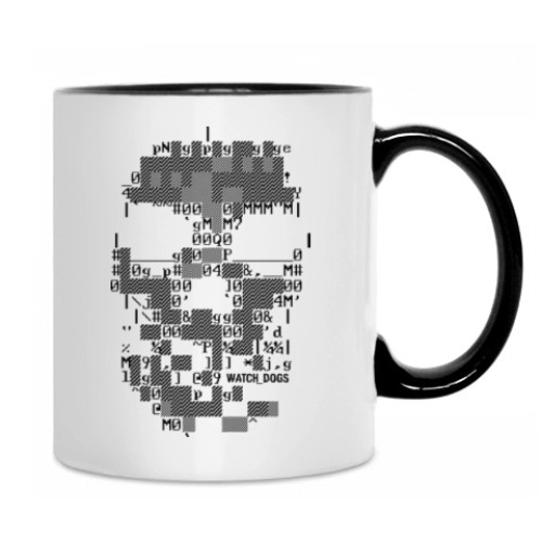 Кружка с принтом Watch Dogs DedSec