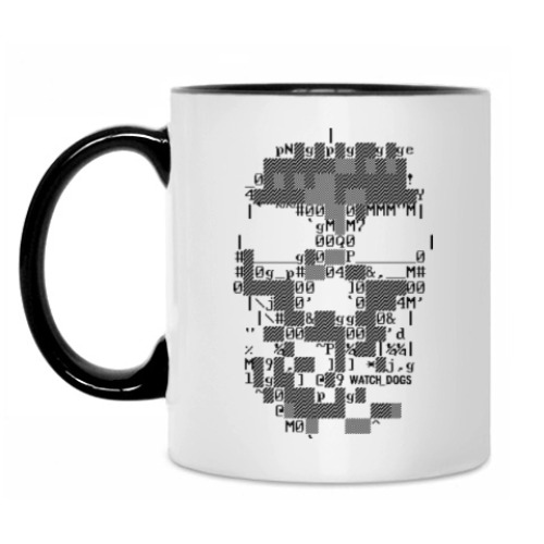 Кружка с принтом Watch Dogs DedSec