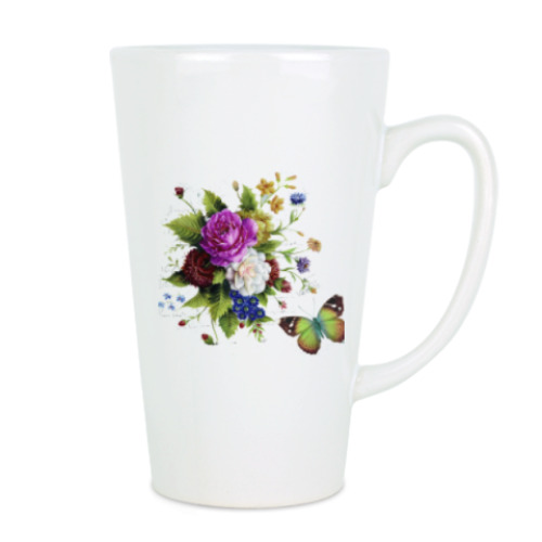 Чашка Латте с принтом ЛЕТО пришло