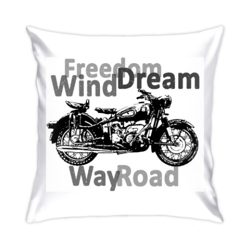 Подушка с принтом Мотоцикл