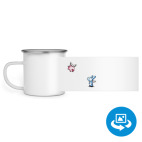 Кружка металлическая белая (круговая запечатка)