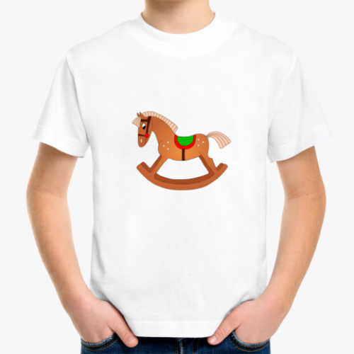 Детская футболка с принтом Rocking horse