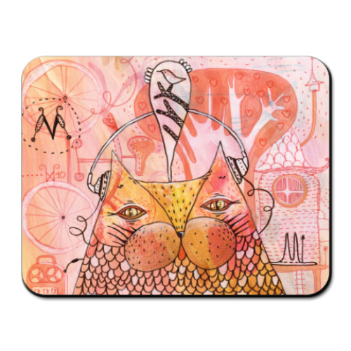 Коврик для мыши с принтом для Мартовских кошек