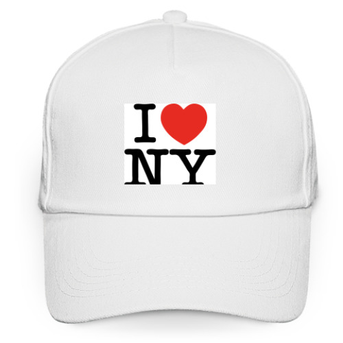 Кепка бейсболка с принтом Надпись I Love NY