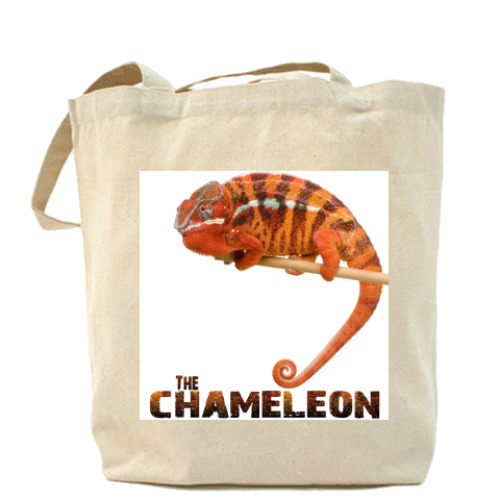 Сумка шоппер с принтом The chameleon