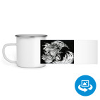 Кружка металлическая белая (круговая запечатка)