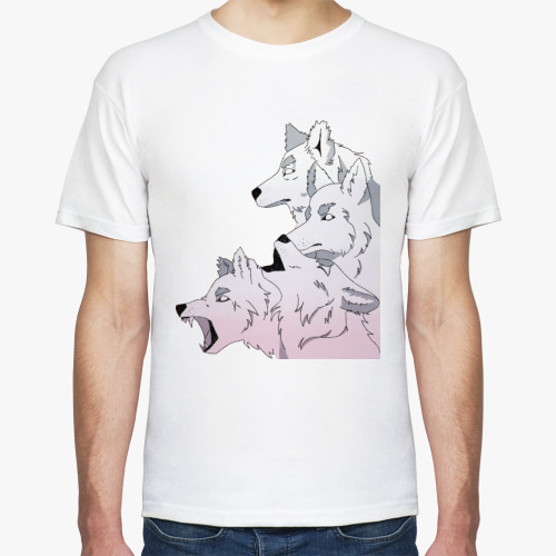 Футболка с принтом Волки